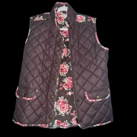Matilda Jane Sydney reversible quilted and corduroy floral Small Vest - Picture 8 of 16